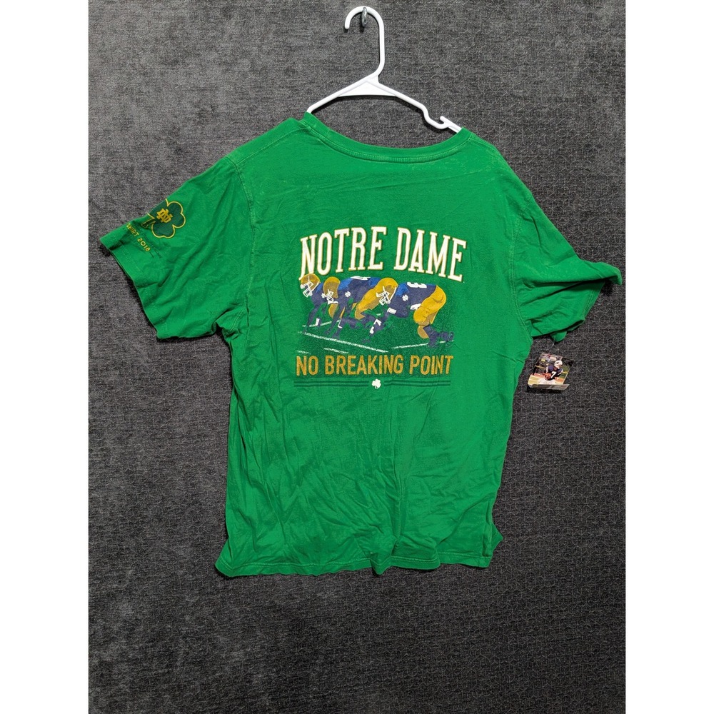 Notre Dame Fighting Irish Football 2018 The Shirt Green Mens XL T-Shirt 1579